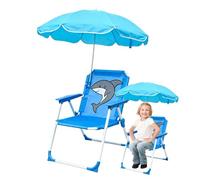 Sedia Da Spiaggia Per Bambini Con Ombrellone Integrato Sedia Pieghevole | Portatile per Esterni Viaggi e Sabbia con Ombrellino per Terrazzo Giardino Piscina e Picnic