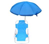 Sedia da spiaggia per bambini con ombrellone, sedia da esterno pieghevole e staccabile con tettuccio, portatile per esterni, azzurra con ombrellone da spiaggia con tettuccio Parasole