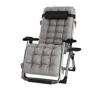 Sedia da spiaggia pieghevole reclinabile con cuscino regolabile per patio e sala da pranzo all'aperto, leggera sedia a sdraio color argento con elegante schienale per comfort e relax