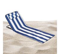 Sedia Da Spiaggia - Pieghevoli Sdraio con Schienale - Dotata Di Poggiatesta Schienale E Tappetino Per Abbronzatura 160x52x38cm Per Piscina Campeggio Mare Giardino Famiglia Cortile