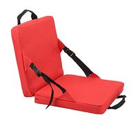 Sedia da Stadio Portatile Pieghevole con Cuscino per Sedia da Esterno con Tasca Portaoggetti per Eventi Sportivi da Campeggio su Prato, Parco Sulla Spiaggia (Rossa)