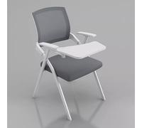 Sedia da studente con scrivania fissata, sedia da scrivania pieghevole e impilabile for computer con schienale ergonomico, sedia a incastro for ospiti for riunioni, conferenze, reception(Grey)