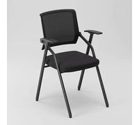 Sedia da studente impilabile, sedia da scrivania pieghevole for computer con scrittoio con bracciolo for tablet, sedie for reception for ufficio, scuola, sala d'attesa for conferenze di formazione