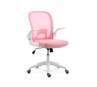 Sedia da studio giovanile modello Palermo, schienale ribaltabile. (Rosa)
