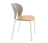 Ø Sedia da Tavolo da Pranzo Verniciata Bianca/ Rovere Laccato/ Grigio