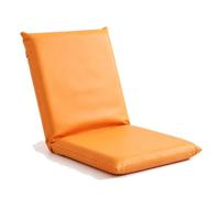Sedia da Terra Pieghevole con Supporto for la Schiena, Divano reclinabile | 5 posizioni regolabili, supporto versatile, letto imbottito, for seminari di meditazione, lettura(Orange,Large)