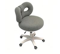 Sedia Da Toeletta Girevole A 360°, Sgabello Da Toeletta Ergonomico | Schienale a forma di arco, base in acciaio al carbonio, adatto for camere da letto, soggiorni, spogliatoi(Dark Gray)