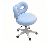 Sedia Da Toeletta Girevole A 360°, Sgabello Da Toeletta Ergonomico | Schienale a forma di arco, base in acciaio al carbonio, adatto for camere da letto, soggiorni, spogliatoi(Blue)