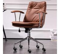 Sedia da toeletta girevole regolabile in altezza, sgabello ergonomico per trucco, con angolo di inclinazione, elegante seduta nera e gambe argentate, ideale per la bellezza e la cura della casa.