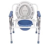 Sedia da toilette pieghevole con altezza regolabile, alternativa comoda e più sicura per WC, durevole e resistente alla ruggine, sedile per WC con telaio di sicurezza per anziani