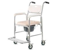 Sedia da toilette Sedia a rotelle Deluxe sopra il WC Comodino for anziani Comodino for anziani Sedia for vasino for assistenza domiciliare con poggiapiedi imbottiti ultra-premium Sicurezza nel bagno