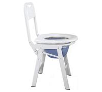 Sedia da toilette Vasino pieghevole leggero da comodino for anziani Sedile WC facile da pulire con maniglie e cuscino imbottito a secchio Sicurezza nel bagno