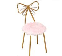 Sedia da trucco con papillon rosa farfalla per camera da letto per ragazze poltrona oro sgabello in ferro arte metallo chiodo per tavolo da toeletta Sedia da salotto decorativa per trucco individuale