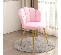 Sedia da trucco con schienale con gambe dorate, elegante sgabello rosa per camera da letto e soggiorno, sedia da toeletta perfetta per sale trucco e stazioni di bellezza
