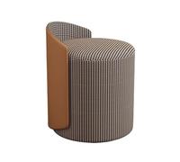 Sedia da trucco girevole a 360° con schienale, sgabello da toeletta ergonomico, struttura in legno resistente, pratico accento multicolore per camera da letto o spogliatoio.