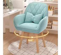 Sedia da trucco girevole Mid-Century, elegante seduta in pelle per casa e ufficio, perfetta per lavoro o studio, elegante sedia da toeletta per arredamento moderno