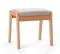 Sedia da trucco in legno per camera degli ospiti con struttura in legno massello sgabello da pranzo e divano sgabello sgabello da toeletta per la casa con design E