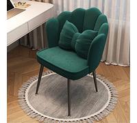 Sedia da trucco moderna e minimalista con luce rossa, lussuoso sgabello imbottito per ufficio e camera da letto, perfetta per studio, sala da pranzo, decorazione per la casa e uso camera da letto.