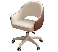 Sedia da trucco regolabile beige con schienale girevole a 360° e ruote girevoli, per salone, camera da letto e uso cosmetico, elegante, comoda e funzionale