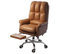 Sedia da ufficio a casa alta ergonomica con supporto lombare regolabile e braccioli marrone sedia da scrivania comode di grandi dimensioni per adulti ideali per i giochi e l'uso esecutivo FANDIAO