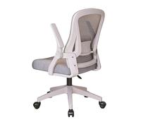 Sedia Da Ufficio A Rete A 90° Bracciolo Ribaltabile Ergonomico Girevole Sedie Da Scrivania Per Computer Supporto Lombare Altezza Regolabile Supporto Per Lo Schienale Rotazione 360° Casa (Bia