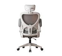 Sedia Da Ufficio A Rete Sedia Da Computer Poggiatesta Regolabile Scrivania Di Supporto Lombare Sedie Ergonomiche Bracciolo Ribaltabile A 90° Studio Della Casa (Bianco Con Poggiatesta)