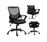 SEDIA DA UFFICIO ACTIVEJET YK507 ergonomica, girevole, in rete nera, con braccioli, regolabile in altezza