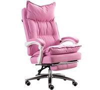 Sedia da ufficio comoda, tessuto morbido e delicato sulla pelle, sedia da gioco ergonomica con funzione reclinabile e braccioli, supporta fino a 330 libbre.