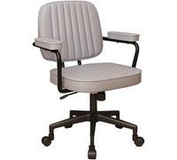 Sedia da ufficio con braccioli, sedia ergonomica da scrivania per computer con doppio schienale e seduta imbottiti, sedia da scrivania regolabile in altezza, sedia girevole per l'ufficio e la casa.(Gr