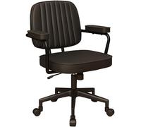 Sedia da ufficio con braccioli, sedia ergonomica da scrivania per computer con doppio schienale e seduta imbottiti, sedia da scrivania regolabile in altezza, sedia girevole per l'ufficio e la casa.(Bl