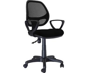 Sedia da Ufficio con Ruote e Braccioli Tessuto Mesh Nero New Manager Icon Space