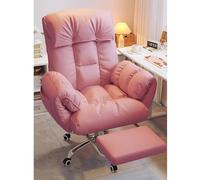 Sedia da ufficio con schienale alto con pedali, ergonomica, regolabile a 90-140°, per casa, ufficio, comoda seduta amministrativa per lavoro e gioco