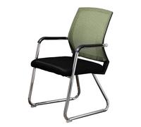 Sedia da ufficio con schienale alto e braccioli, elegante seduta da conferenza con base a slitta arancione, design ergonomico per comfort e supporto, perfetta per l'uso in casa e in ufficio (verde)