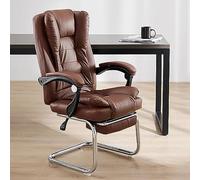 Sedia da ufficio con schienale alto in pelle PU con supporto lombare e braccioli, design compatto per la casa, piccoli spazi, ideale per giocare e lavorare comodamente