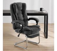 Sedia da ufficio con schienale alto in pelle PU con supporto lombare e braccioli, design compatto per la casa, piccoli spazi, ideale per giocare e lavorare comodamente