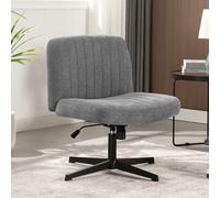 Sedia da ufficio Criss Cross per persone pesanti, capacità 158,8 kg, funzione a dondolo, senza ruote, design ampio, comoda per casa, ufficio, camera da letto, toeletta e trucco
