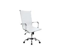 Sedia da ufficio Equip 651017, imbottita in bianco, cotone, similpelle, nylon, REACH