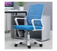 Sedia da ufficio ergonomica con altezza regolabile, braccioli e supporto lombare, schienale in rete traspirante per una seduta confortevole
