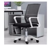 Sedia da ufficio ergonomica con altezza regolabile, braccioli e supporto lombare, schienale in rete traspirante per una seduta confortevole