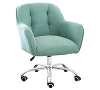 Sedia da ufficio ergonomica con braccioli, design girevole con schienale medio, per casa, ufficio, studio o sala conferenze