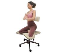 Sedia da ufficio ergonomica con gambe incrociate con supporto lombare, sgabello regolabile in ginocchio per scrivania per migliorare la postura e la messa a fuoco