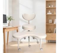Sedia da ufficio ergonomica con gambe incrociate, schienale regolabile in altezza, sedia da scrivania inginocchiata con ruote per meditazione yoga casa ufficio