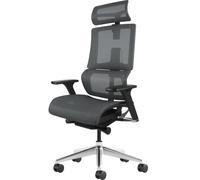 Sedia da ufficio ergonomica con poggiatesta e sedia da ufficio con supporto lombare (1 pezzo)
