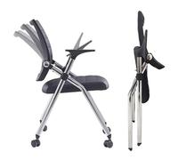 Sedia da ufficio ergonomica con ruote, comoda seduta e braccioli imbottiti in pelle, design pieghevole salvaspazio per casa e ufficio