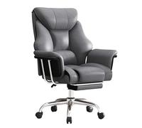 Sedia da ufficio ergonomica con schienale alto, comoda, in pelle, design girevole, altezza regolabile, grandi ruote per una facile mobilità, perfetta per uso aziendale