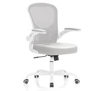 Sedia da ufficio ergonomica, con schienale alto e braccioli ribaltabili, con supporto lombare regolabile, con schienale alto e schienale alto, sedia da lavoro con supporto lombare regolabile