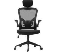 Sedia da Ufficio Ergonomica con Schienale Alto - Supporto Lombare Imbottito, Poggiatesta Regolabile e Braccioli Ribaltabili, Sedia da Computer per Lavoro, Studio e Gaming