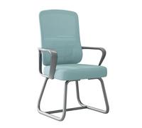 Sedia da ufficio ergonomica con schienale medio in rete, con supporto lombare, per computer, allenamento e aree lounge, design senza ruote