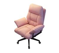Sedia da ufficio ergonomica con sedia da gioco reclinabile a poggiapiedi sedia da scrivania moderna per soggiorno in camera da letto e home office grigio (accento rosa) FANDIAO