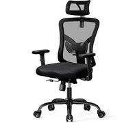 Sedia Da Ufficio Ergonomica Con Supporto Lombare, Poggiatesta 2D, Braccioli Rego